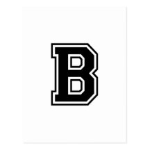 The Letter B, Collegiate Alphabet Post Card