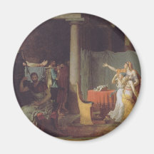 The Lictors Bring To Brutus The Bodies Of His Sons Fridge Magnet