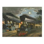 The Lightning Express Trains, 1863 Postcard