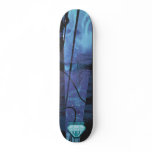 The Listening Fog cyan signature skateboards