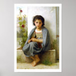 The Little Knitter 1882, Bouguereau Poster