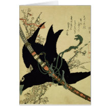 The Little Raven with the Minamoto clan sword Cards