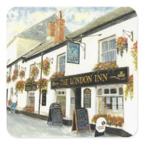 'The London Inn (Padstow)' Square Sticker