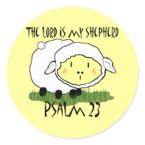 The LORD is my shepherd Psalm 23 Infant t-shirt- U Round Sticker
