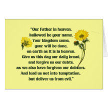 The Lords Prayer Greeting Cards