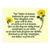 The Lords Prayer Postcard
