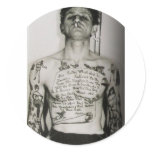 The Lord's Prayer (tattooed) Round Sticker