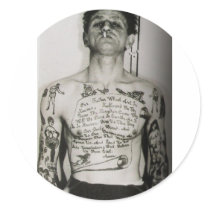 The Lord's Prayer (tattooed) Round Sticker