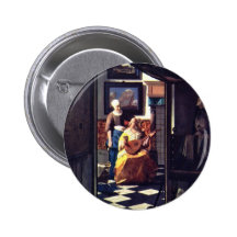 The Love Letter,  By Johannes Vermeer Button