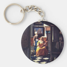 The Love Letter,  By Johannes Vermeer Keychains