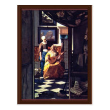 The Love Letter,  By Johannes Vermeer Post Card