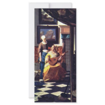 The Love Letter,  By Johannes Vermeer Rack Card Design