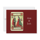 "The Lovers" tarot card invitations