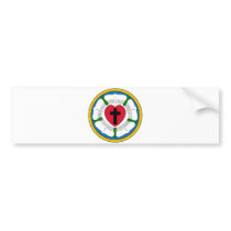 The Luther Rose Lutheranism Martin Luther Bumper Sticker