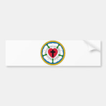 The Luther Rose Lutheranism Martin Luther Bumper Sticker