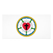 The Luther Rose Lutheranism Martin Luther Custom Photo Card