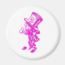 The Mad Hatter Pink Purple Magnet