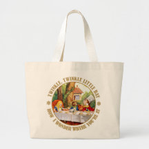 The Mad Hatter recites, Twinkle Twinkle Little Bat Tote Bag