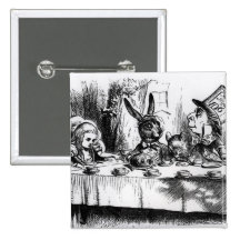 The Mad Hatter's Tea Party Button