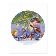 THE MAD HATTERS TEA PARTY POSTCARD