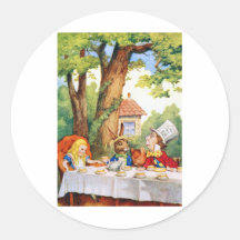 THE MAD HATTER'S TEA PARTY ROUND STICKER