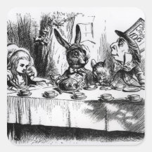The Mad Hatter's Tea Party Square Sticker