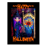 The Magic Window Halloween Postcard