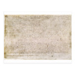 The Magna Carta of 1215 Charter of Liberties Postcard