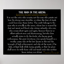 'The Man In The Arena' Poster