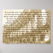 'The Man In The Arena' Print