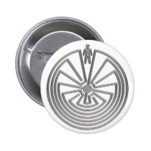 The Man in the Maze - silver Pinback Button