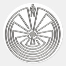 The Man in the Maze - silver Sticker