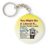 “The Man” is spying on you! keychains