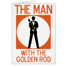 The Man With The Golden Rod Greeting Cards