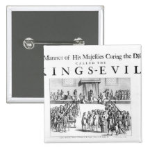 The Manner of his Majesty Curing the Disease Button