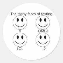The many faces of texting stickers