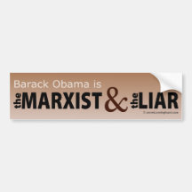 The Marxist and The Liar Bumper Stickers