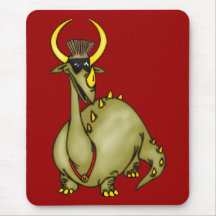 The Masked Dragon Mouse Pads