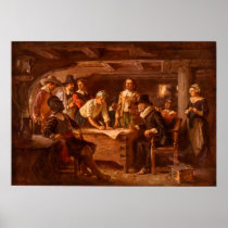 The Mayflower Compact by Jean Leon Gerome Ferris
