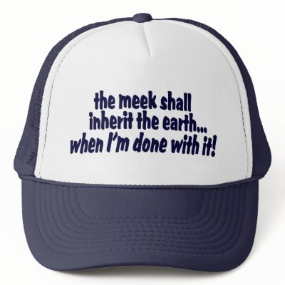 The Meek Shall Inherit The Earth ...... Mesh Hats by TheBigTees
