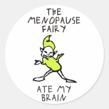 The Menopause Fairy Round Sticker