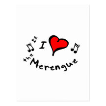 the Merengue I Heart-Love Gift Post Card