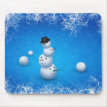 The Merry Snowman Mouse Pads