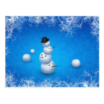 The Merry Snowman Post Cards