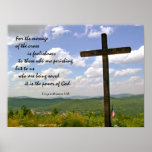 The Message of the Cross, Christian Poster posters