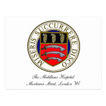 The Middlesex Hospital Logo Postcard