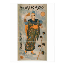The Mikado, 'Pooh bah' Vintage Theatre Postcards
