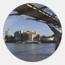 The Millenium Bridge Round Stickers