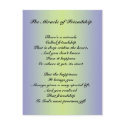 The Miracle of Friendship poem Postcard