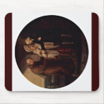 The Monk From Calais Tondo By Kauffmann Angelika Mouse Pad